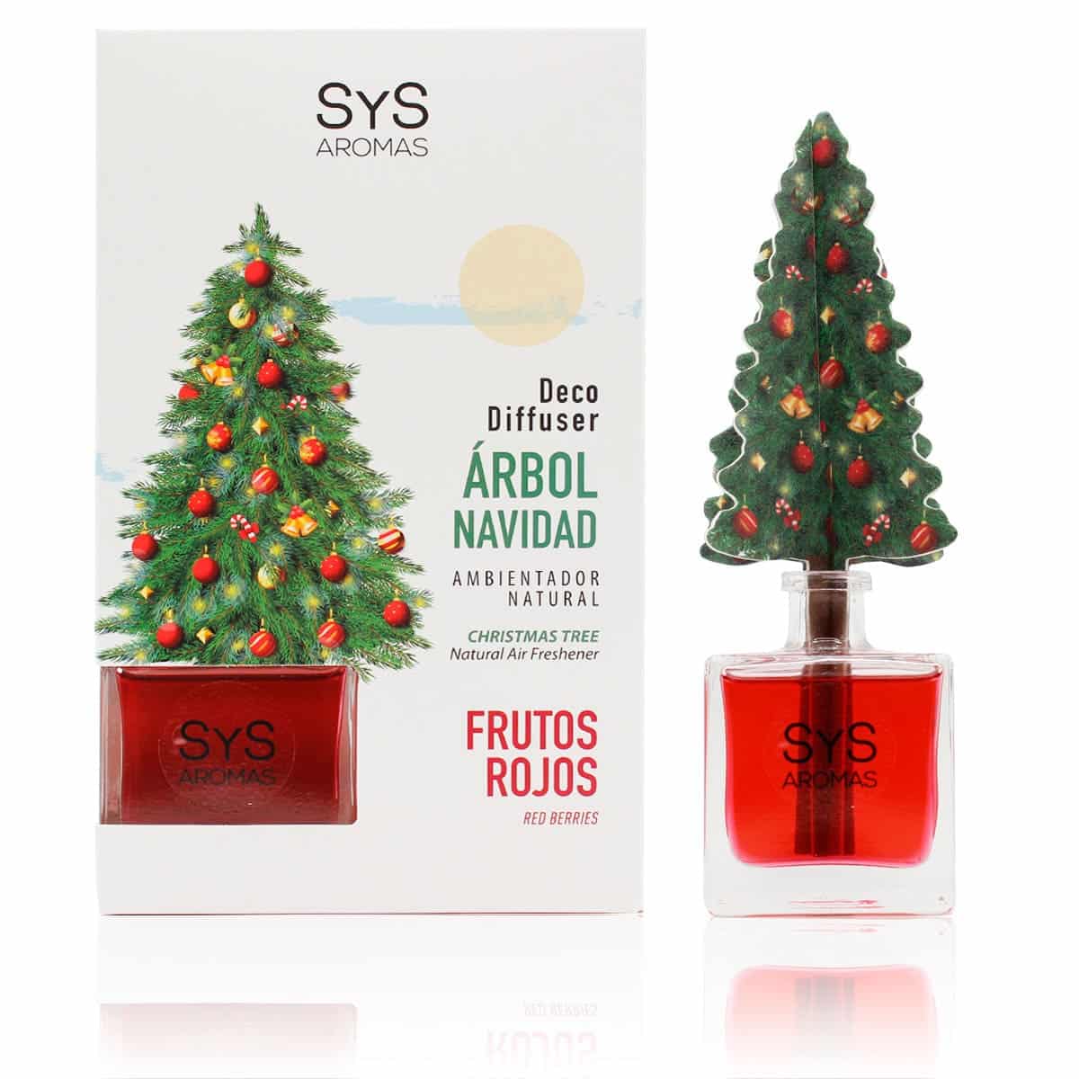 Comprar Ambientador Difusor Árbol Navidad Frutos Rojos 90ml SYS Aromas