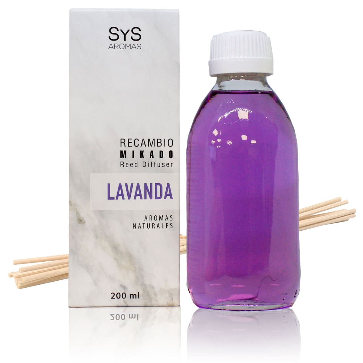 Buy Lavender Mikado Refill 200ml + Sticks Marmol Collection SYS Aromas