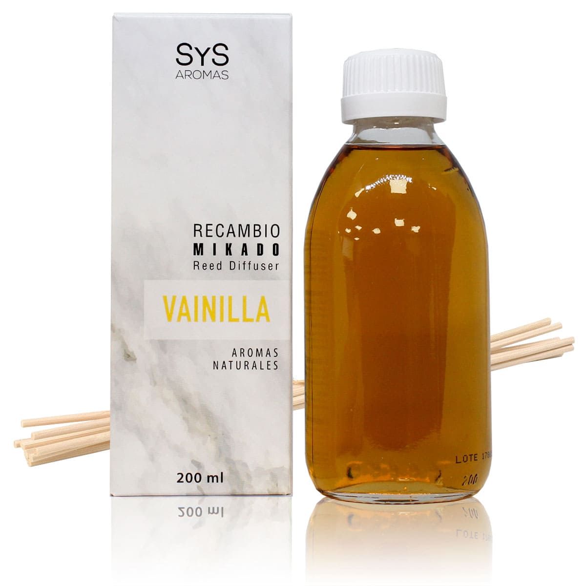 Buy Vanilla Mikado Refill 200ml + Sticks Marmol Collection SYS Aromas