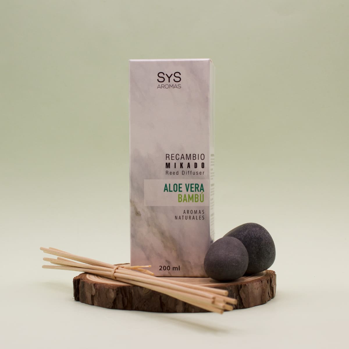 Comprar Recambio Mikado Aloe Vera Bambu 200ml + Palos Marmol Collection SYS Aromas