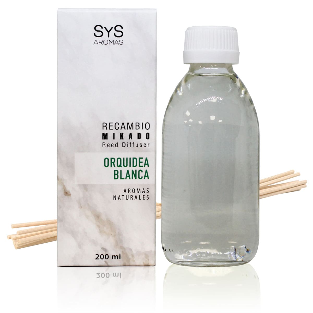 Buy White Orchid Mikado Refill 200ml + Sticks Marmol Collection SYS Aromas