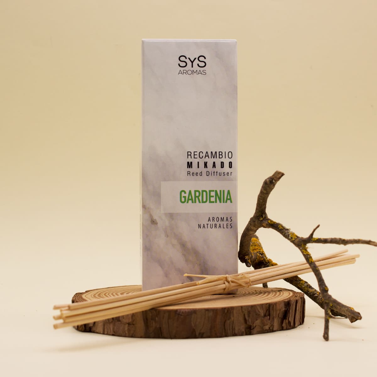 Comprar Recambio Mikado Gardenia 200ml + Palos Marmol Collection SYS Aromas