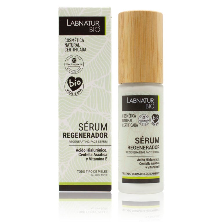 Sérum Facial Regenerador 30ml Labnatur Bio natural certificado con ácido hialurónico, centella asiática, aloe vera, vitamina E, karité y Acmella.