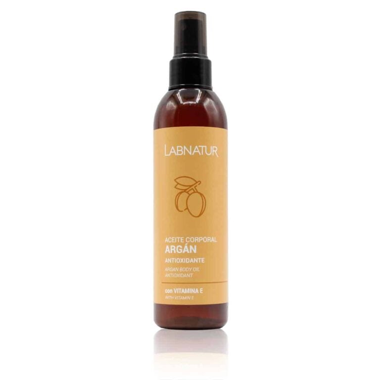 Aceite Corporal Argán 200ml Labnatur con vitamina E para hidratar la piel, nutrir el cabello y aportar luminosidad.
