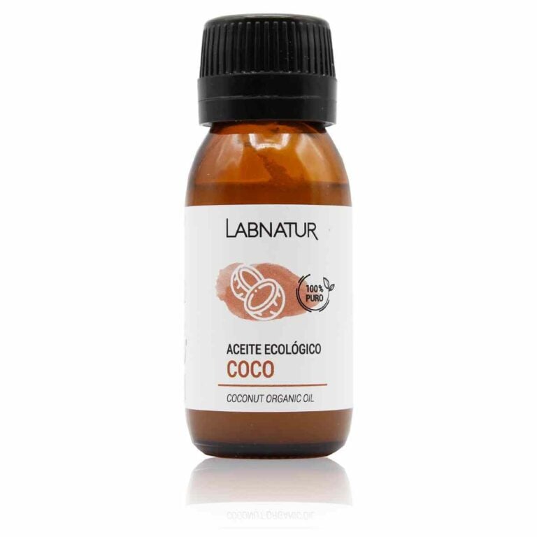 ceite Ecológico Coco 100% Puro 50ml Labnatur natural y vegano para hidratar piel, nutrir cabello, limpiar impurezas y suavizar.