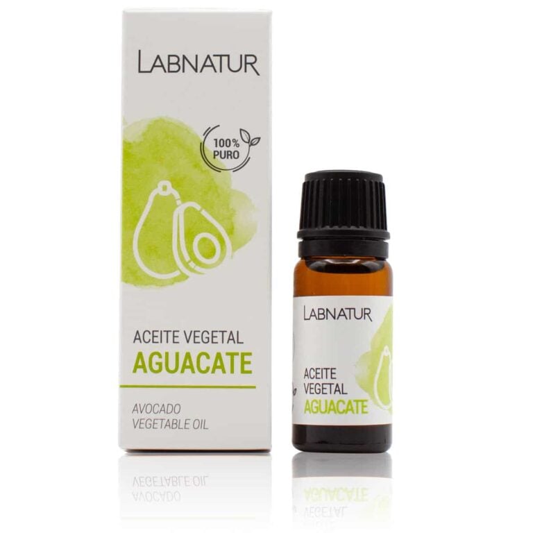 Aceite Vegetal Aguacate 100% Puro 10ml Labnatur natural y vegano para hidratar piel, nutrir cabello y aportar suavidad.