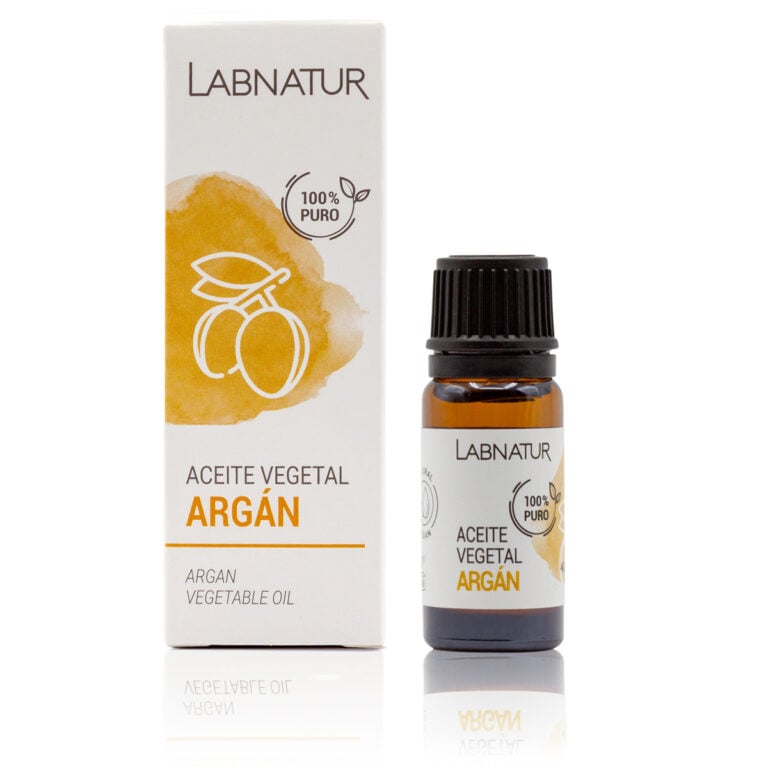 Aceite Vegetal Argán 100% Puro 10ml Labnatur natural y vegano para hidratar piel, nutrir cabello y suavizar barba.