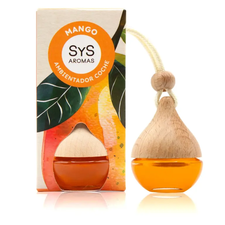 Ambientador Coche Mango 6ml Gota SYS Aromas colgante para retrovisor aroma tropical y afrutado