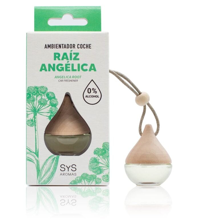 Ambientador coche Raíz Angélica 6ml Gota SYS Aromas colgante retrovisor aroma herbal y balsámico