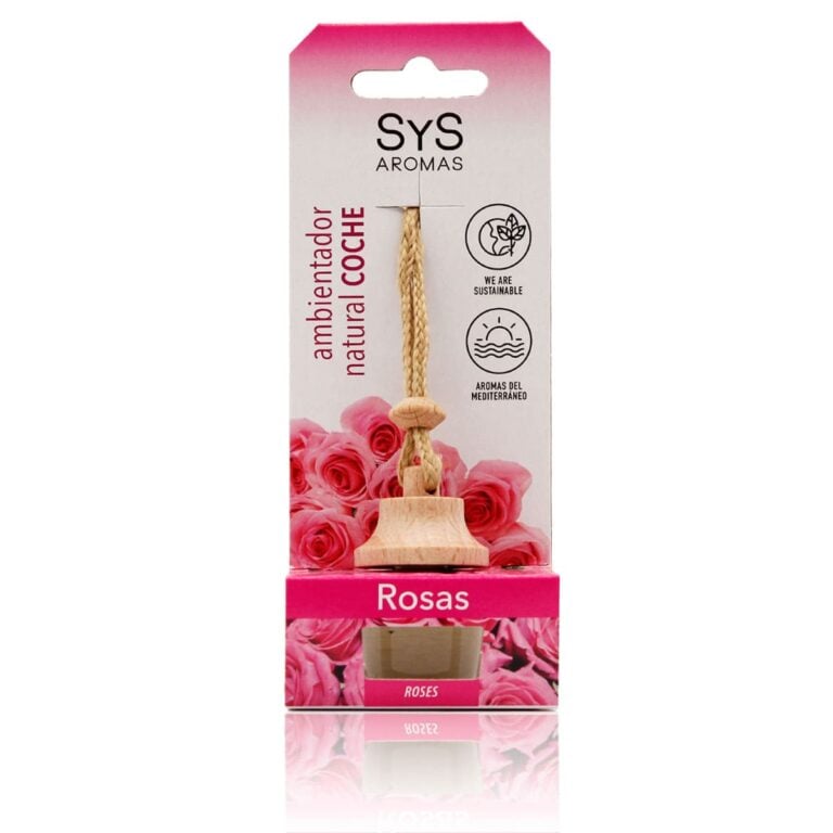 Ambientador coche Rosas 7ml Style SYS Aromas colgante retrovisor aroma floral y delicado