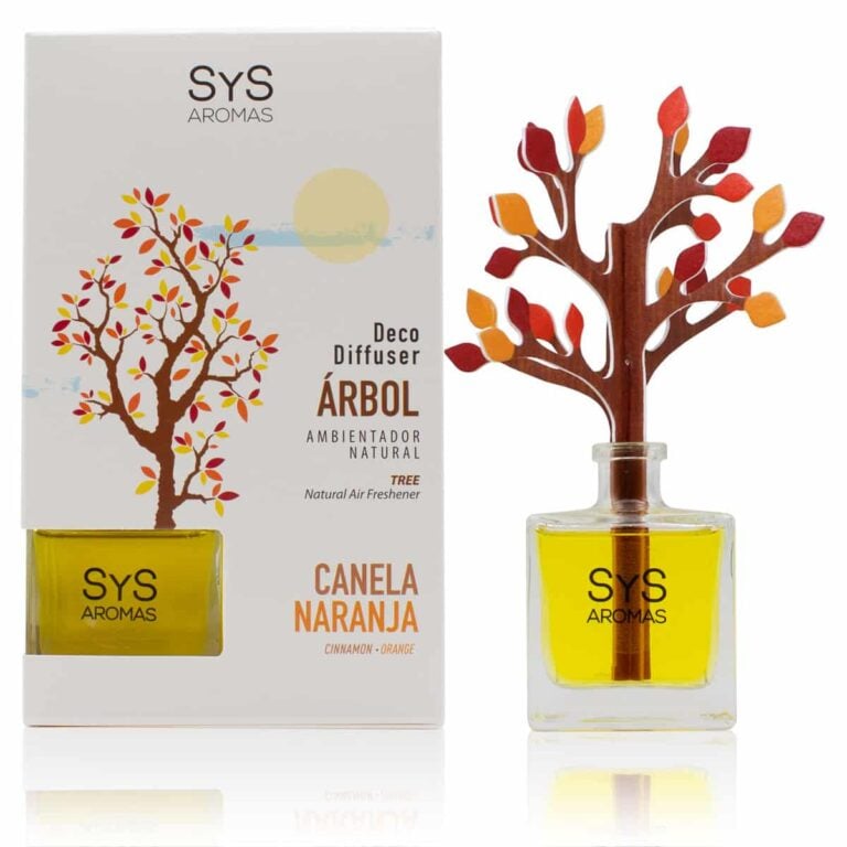 Ambientador difusor árbol Canela-Naranja 90ml SYS Aromas decorativo aroma cítrico y especiado
