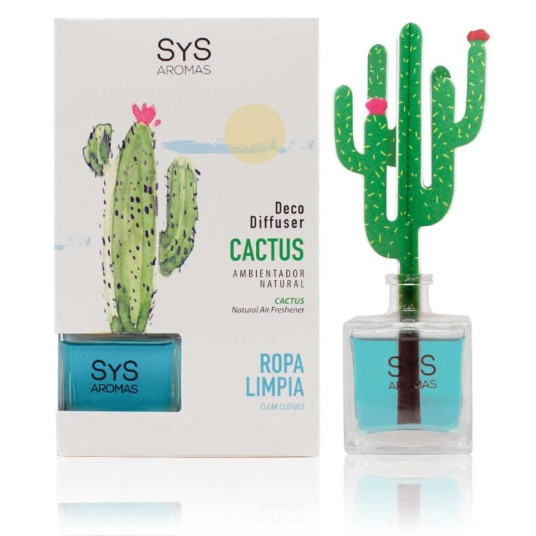 Ambientador difusor cactus Ropa Limpia 90ml SYS Aromas decorativo aroma fresco y limpio