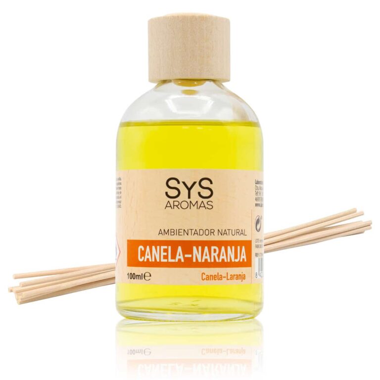 Ambientador mikado Canela-Naranja 100ml SYS Aromas con varillas difusoras