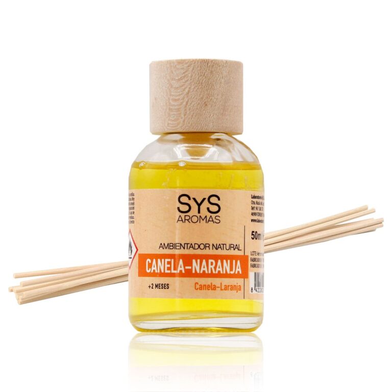 Ambientador mikado Canela-Naranja 50ml SYS Aromas con varillas difusoras