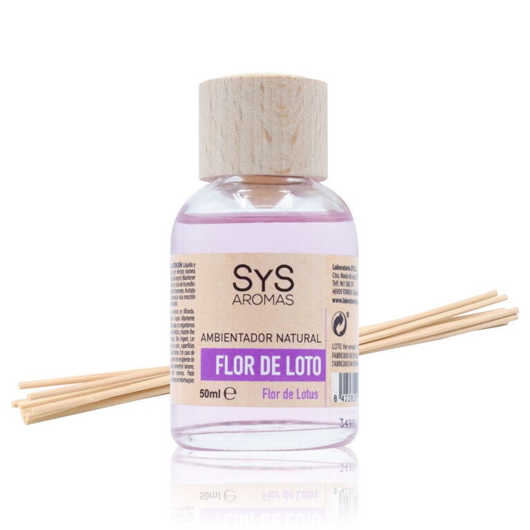 Ambientador mikado Flor de Loto 50ml SYS Aromas con varillas difusoras