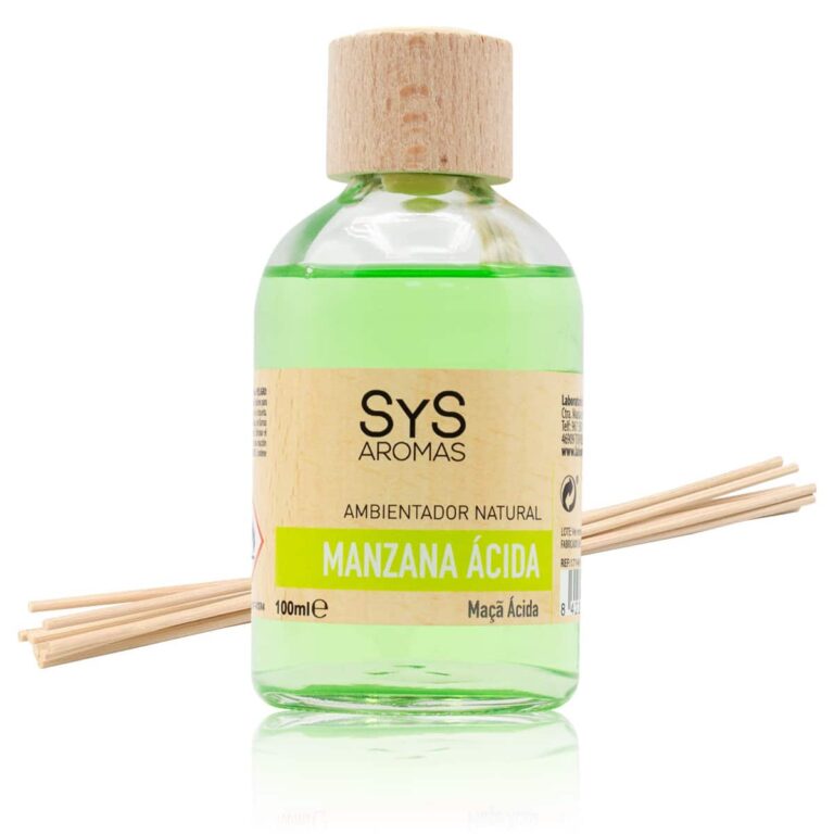 Ambientador mikado Manzana Ácida 100ml SYS Aromas con varillas difusoras