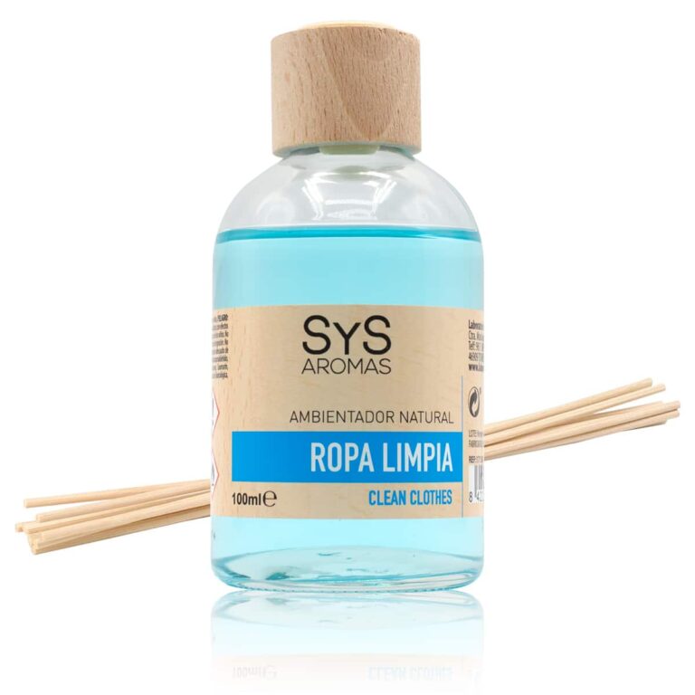 Ambientador mikado Ropa Limpia 100ml SYS Aromas con varillas difusoras