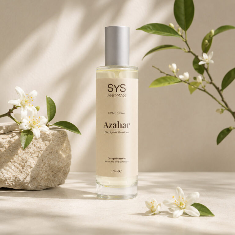 Ambientador Pulverizador Azahar 100 ml Origins SYS Aromas con notas florales y mediterráneas, aroma calmante e intensidad media.