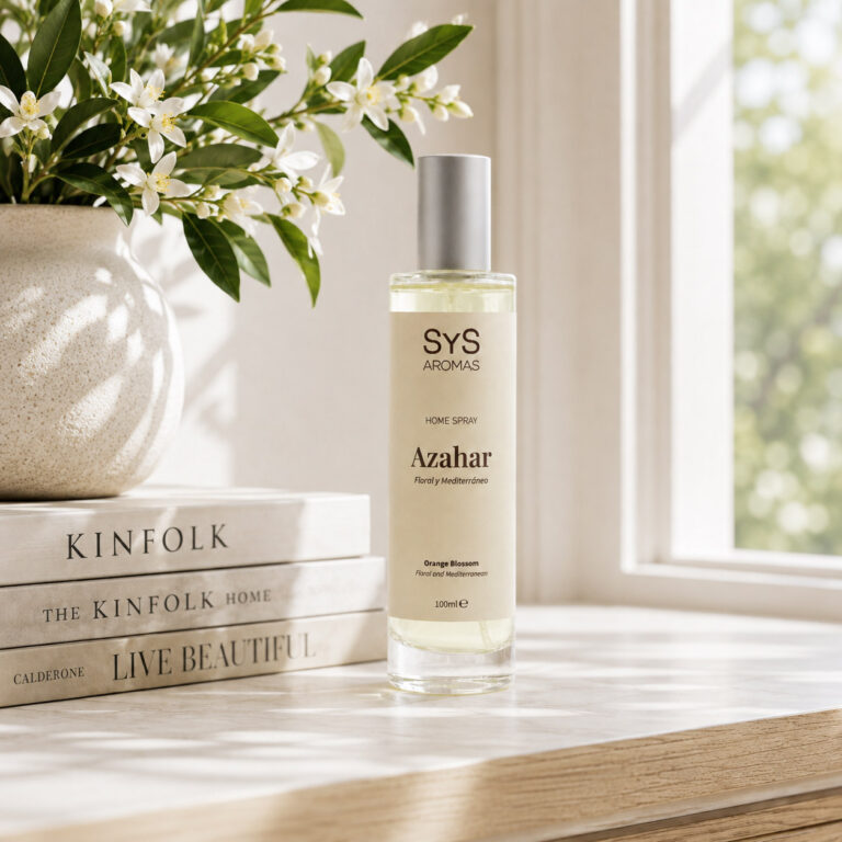 Ambientador Pulverizador Azahar 100 ml Origins SYS Aromas con efecto inmediato, aroma floral mediterráneo e intensidad media.