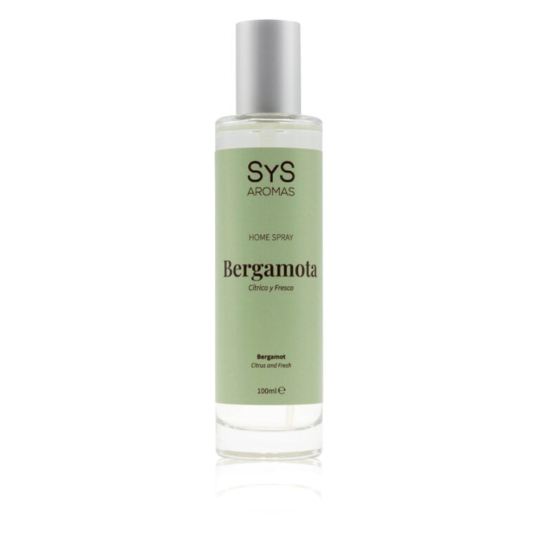 Ambientador Pulverizador Bergamota 100 ml Origins SYS Aromas con notas cítricas y florales, aroma equilibrante e intensidad media.