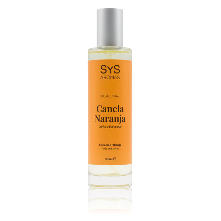 Ambientador Pulverizador Canela y Naranja 100 ml Origins SYS Aromas con notas cítricas y especiadas, aroma relajante y revitalizante.