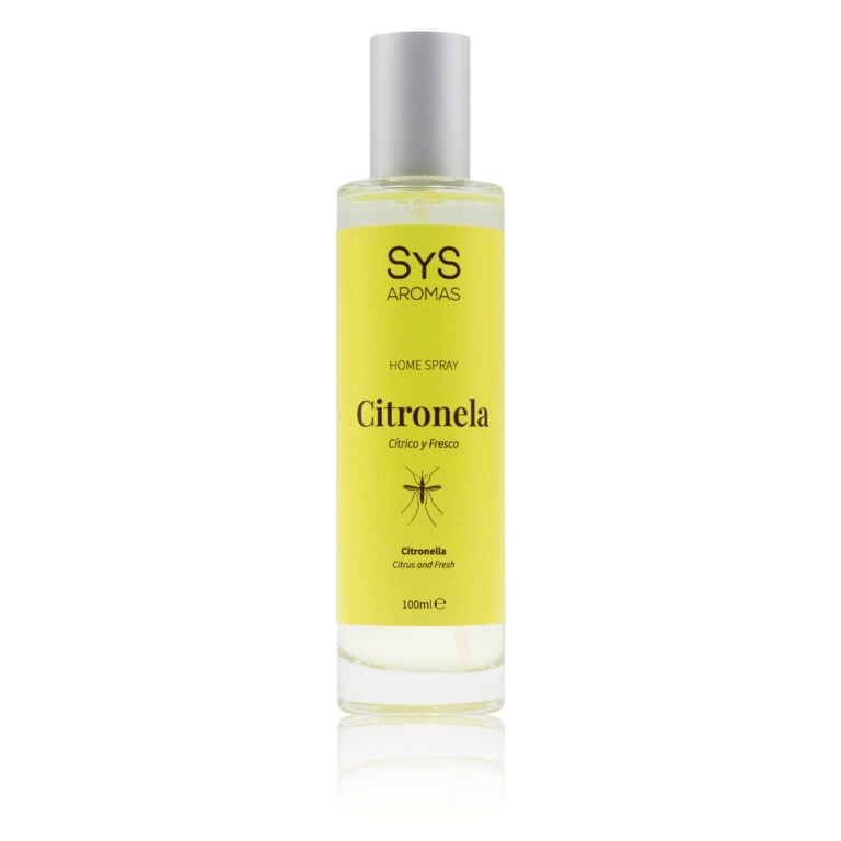Ambientador Pulverizador Citronela 100 ml Origins SYS Aromas con notas cítricas y herbales, aroma estimulante y efecto repelente natural.