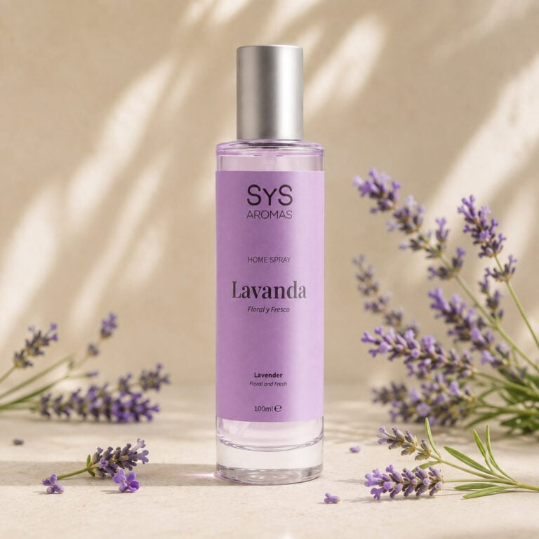 Ambientador Pulverizador Lavanda 100 ml Origins SYS Aromas con flores de lavanda y aroma floral fresco y relajante.