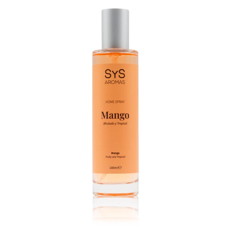 Ambientador Pulverizador Mango 100 ml Origins SYS Aromas con notas tropicales y afrutadas, aroma energizante e intensidad media alta.