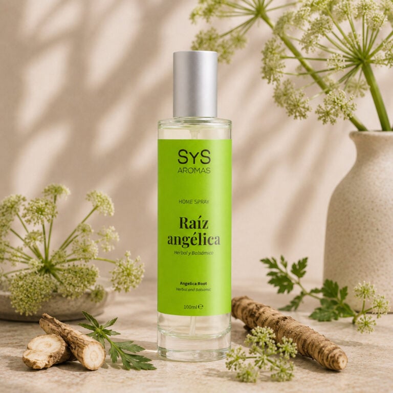 Ambientador Pulverizador Raíz Angélica 100 ml Origins SYS Aromas con raíces, flores herbales y aroma fresco balsámico.