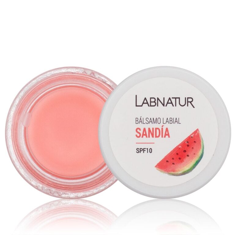 Bálsamo Labial Sandía 15ml Labnatur natural con SPF10 para labios secos, hidratados y protegidos