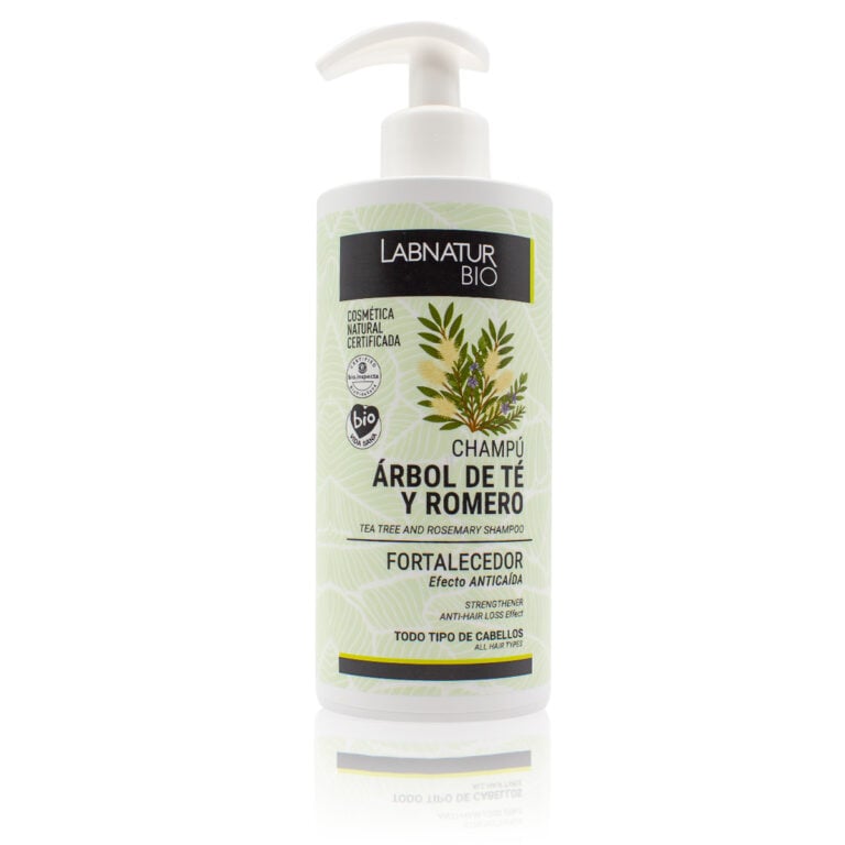 Champú Fortalecedor Árbol de Té y Romero 450ml Labnatur Bio natural ecológico con aloe vera y proteína de trigo