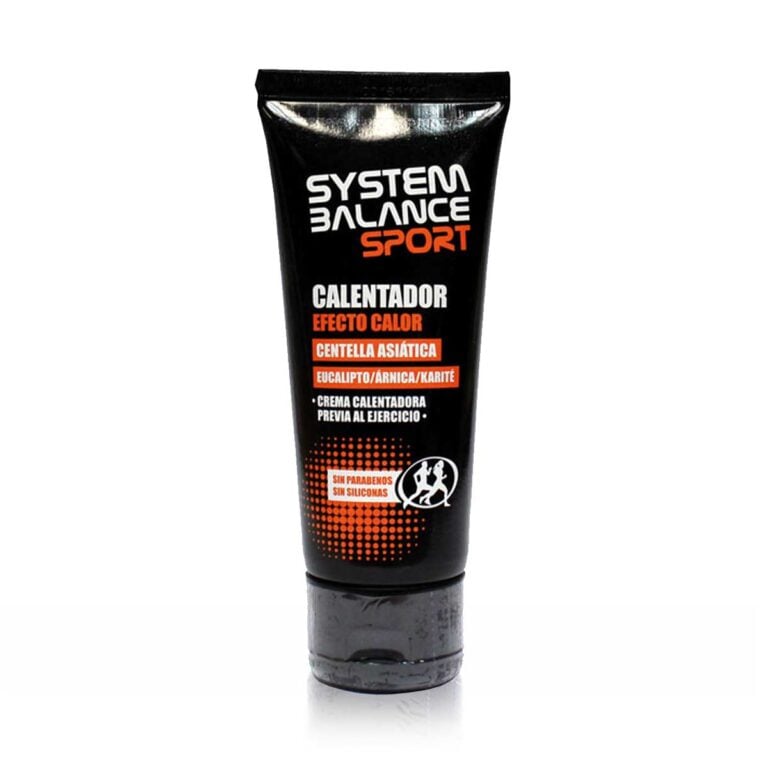 Crema Calentadora 100ml System Balance Sport efecto calor con centella asiática, eucalipto, árnica, pimienta negra y karité.