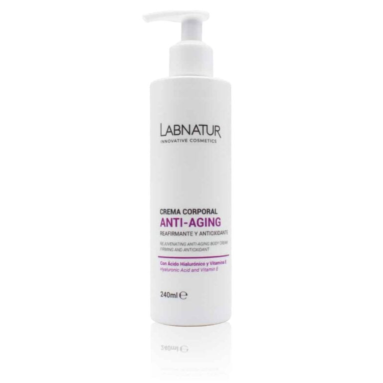 Crema Corporal Anti-Aging 240ml Labnatur con ácido hialurónico, vitamina E, rosa mosqueta y avellanas.