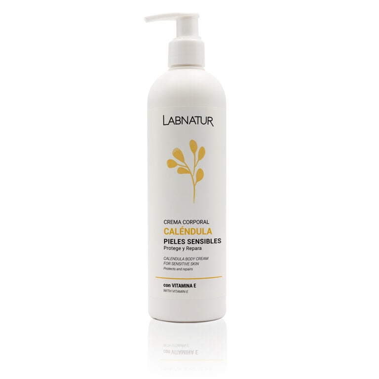 Crema corporal Caléndula 400ml Labnatur natural con aceite de almendras karité alantoína y vitamina E