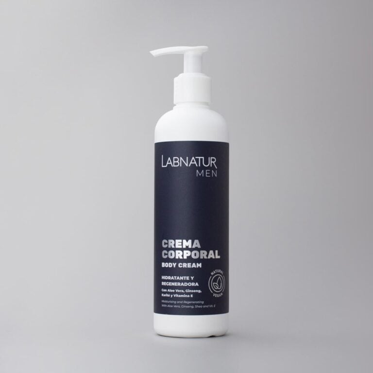 Crema corporal Hombre 300ml Labnatur con dosificador para hidratación diaria masculina.