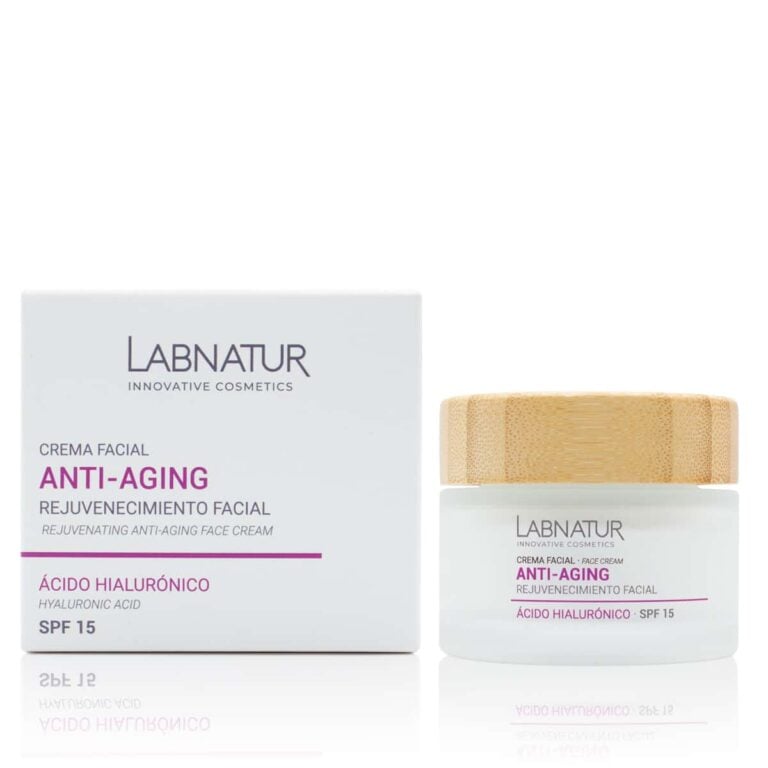 Crema Facial Anti-Aging 50ml Labnatur con ácido hialurónico y SPF15 para hidratar, proteger y reducir visualmente arrugas.