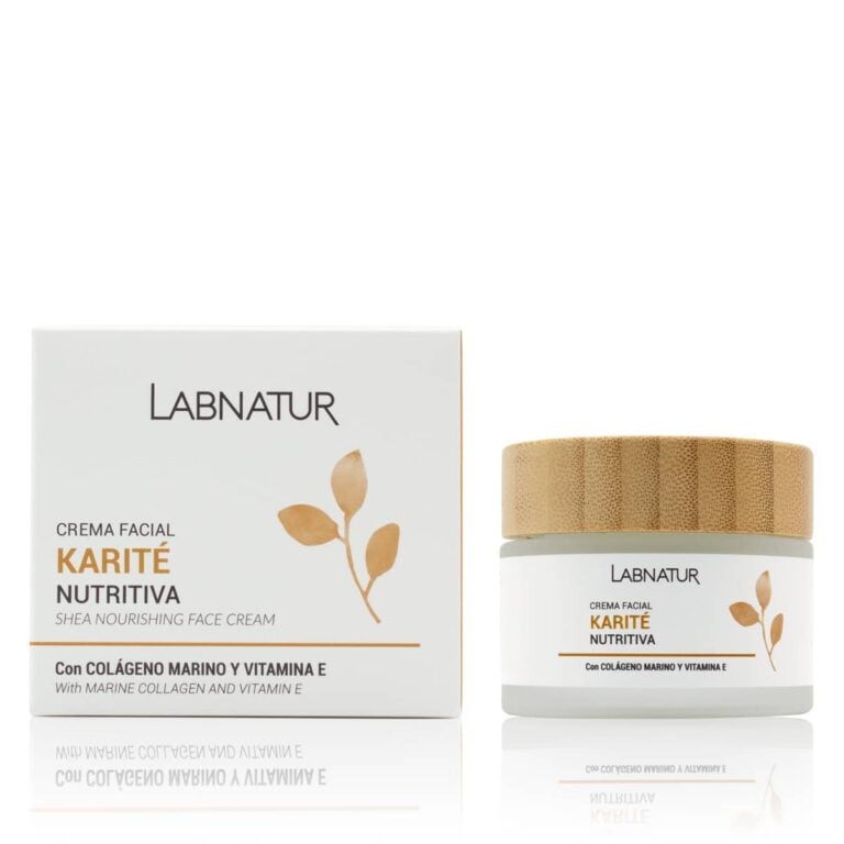 Crema facial Manteca de Karité 50ml Labnatur natural con colágeno marino aloe vera y vitaminas E y F