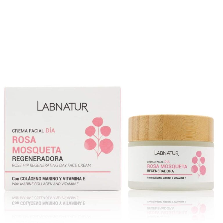 Crema facial Rosa Mosqueta 50ml Labnatur natural con colágeno marino vitamina E y aceite de avellanas