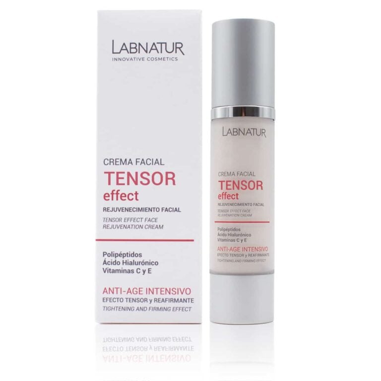 Crema Facial Tensor Effect 50ml Labnatur con polipéptidos, ácido hialurónico, Acmella y vitaminas C y E.