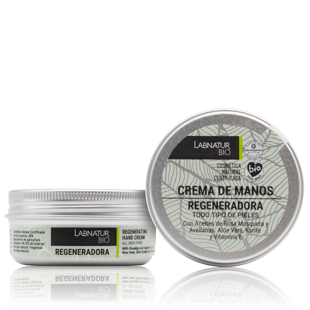 Crema de Manos Regeneradora 50ml Labnatur Bio natural certificada con rosa mosqueta, avellanas, aloe vera, karité y vitamina E.