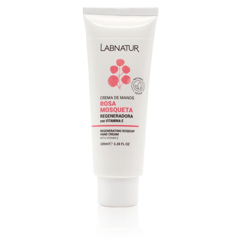 Crema de manos Rosa Mosqueta 100ml Labnatur natural con aceite de avellanas karité urea y vitamina E