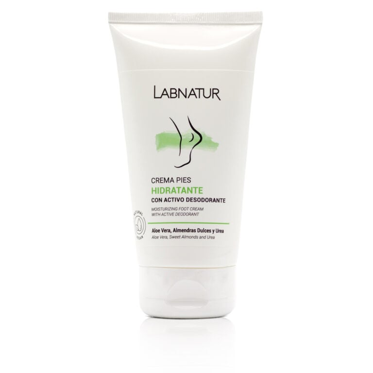 Crema Pies Hidratante 150ml Labnatur con aloe vera, almendras dulces, urea, karité, alantoína y vitamina E.