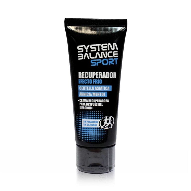 Crema Recuperadora 100ml System Balance Sport efecto frío con centella asiática, árnica, mentol, alcanfor y karité.