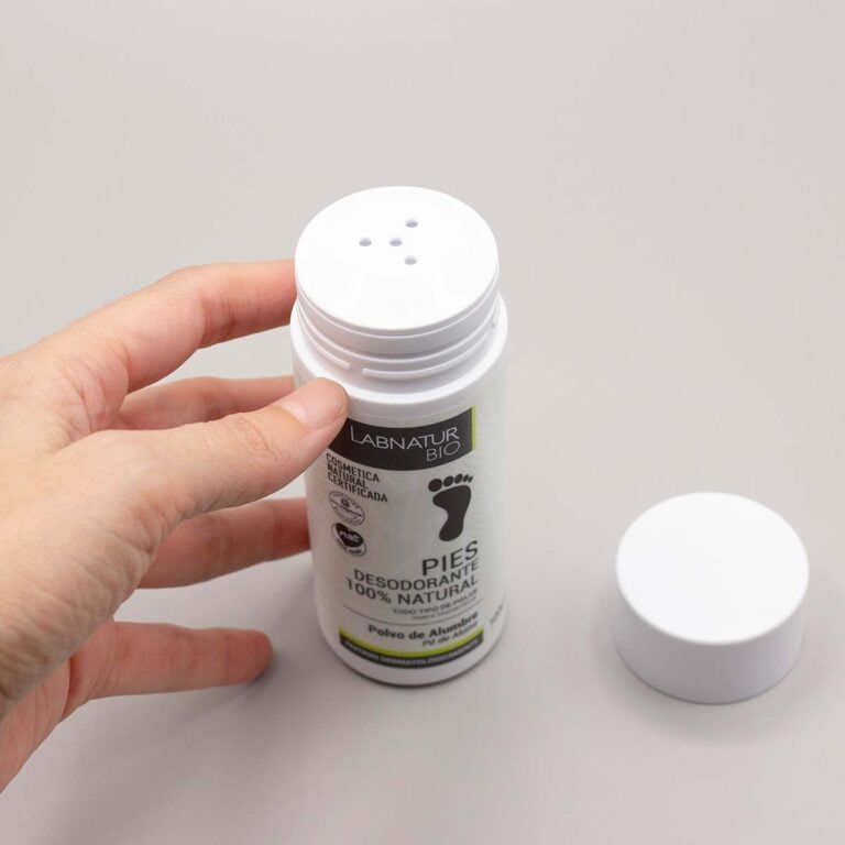 Desodorante Alumbre Polvo Pies Labnatur Bio 100g con fórmula natural certificada y vegana.