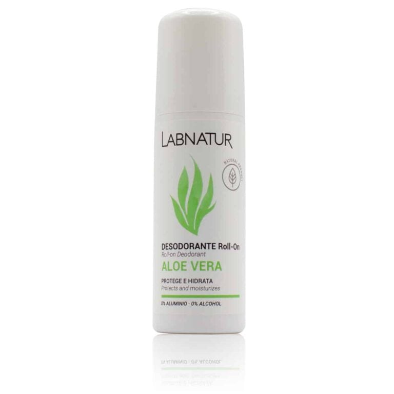 Desodorante Aloe Vera Roll-On 75ml Labnatur natural y vegano, sin alcohol ni sales de aluminio, para piel sensible.
