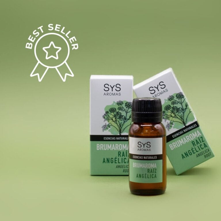 Esencia Hidrosoluble Raíz Angélica 50ml SYS Aromas con dos estuches y distintivo Best Seller