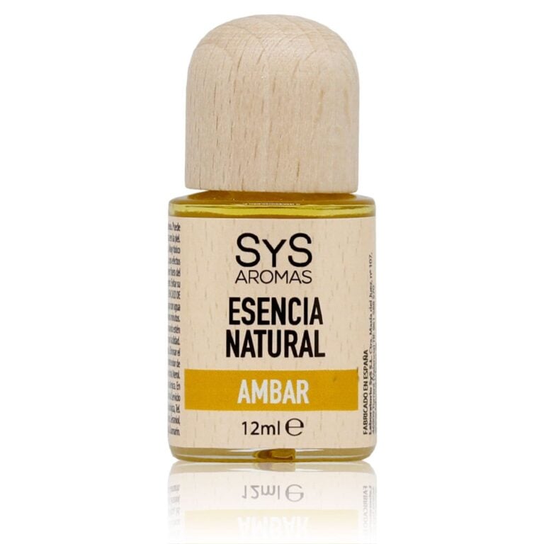 Esencia Natural Ámbar 12ml SYS Aromas para quemadores y humidificadores aroma dulce y amaderado