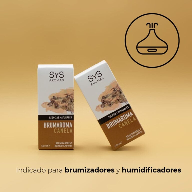 Dos estuches de Esencia Hidrosoluble Canela 50ml SYS Aromas para brumizadores y humidificadores