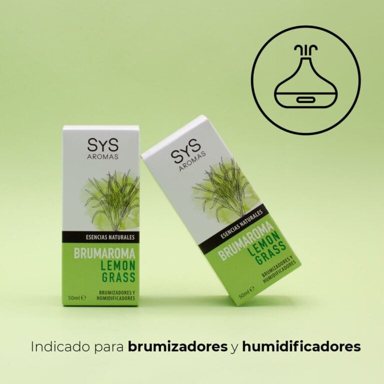 Dos estuches de Esencia Hidrosoluble Lemongrass 50ml SYS Aromas para brumizadores y humidificadores