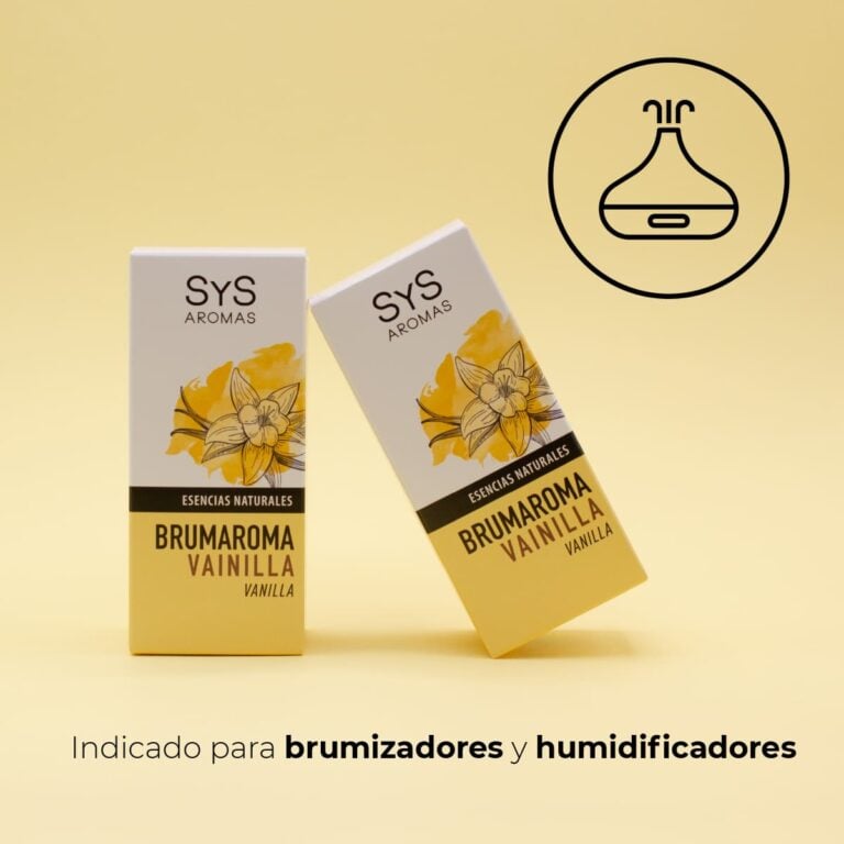 Dos estuches de Esencia Hidrosoluble Vainilla 50ml SYS Aromas para brumizadores y humidificadores
